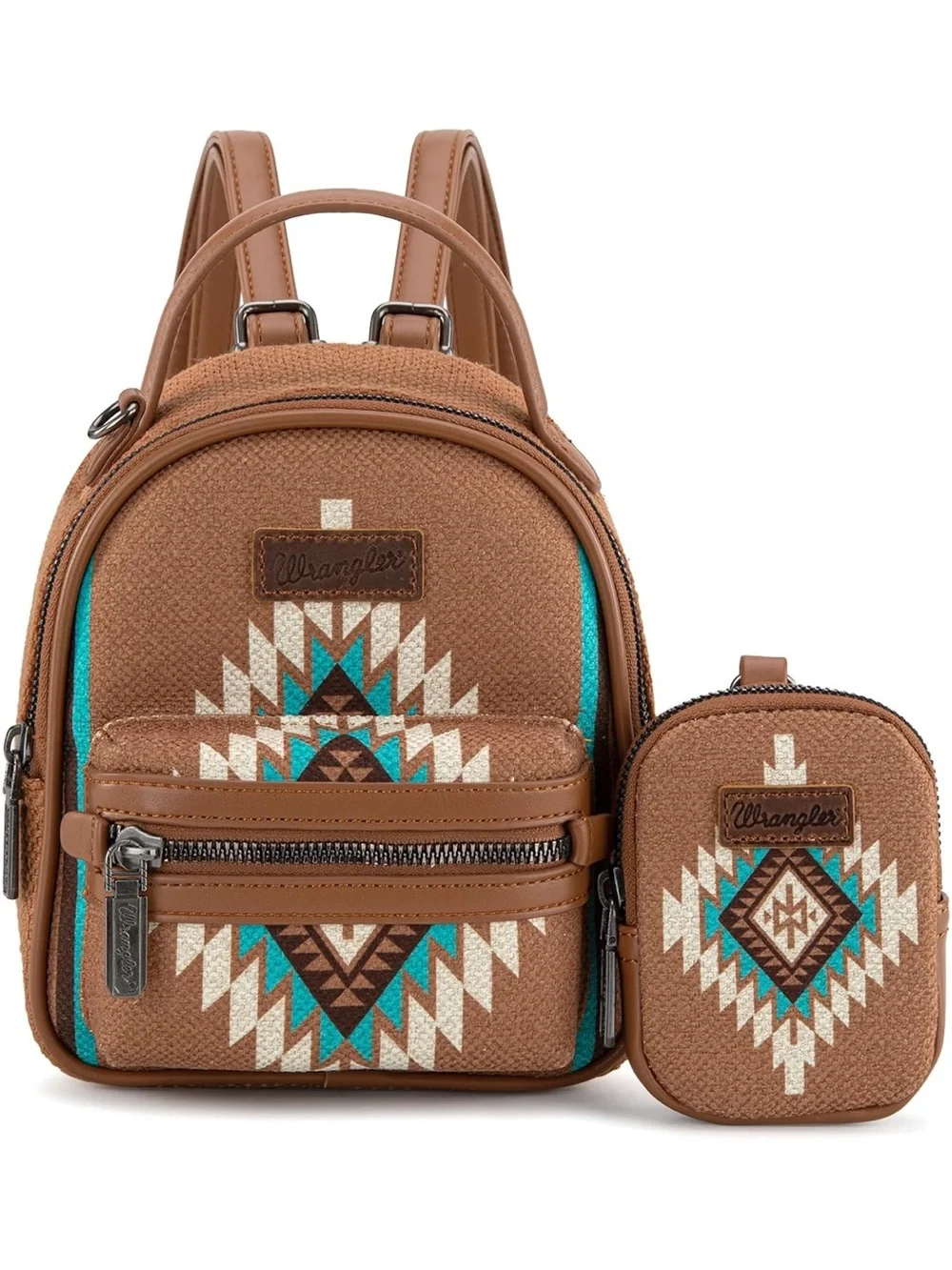 Wrangler Western Aztec Mini Backpack with coin pouch